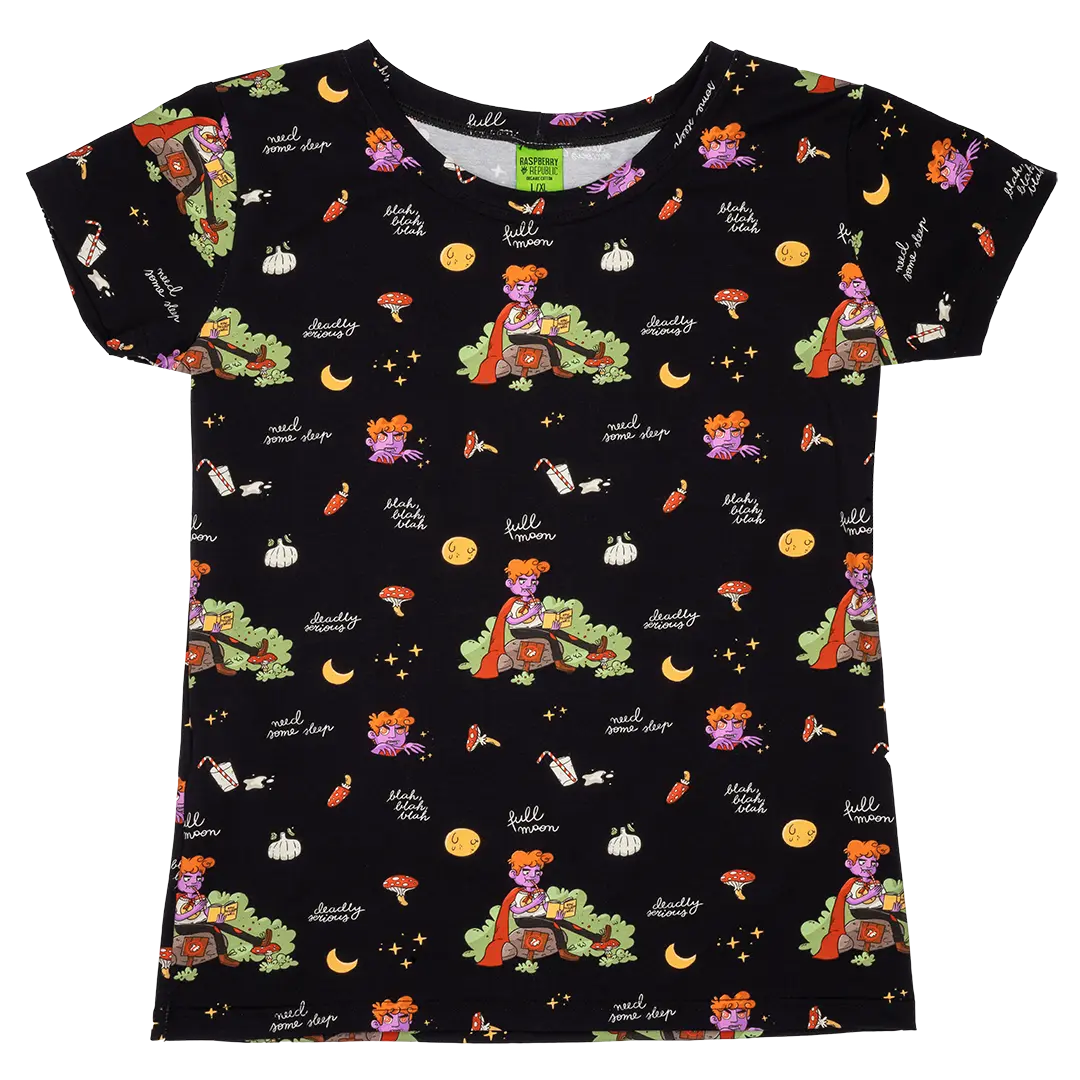 Colorful women's short-sleeved T-shirt - Moonstruck