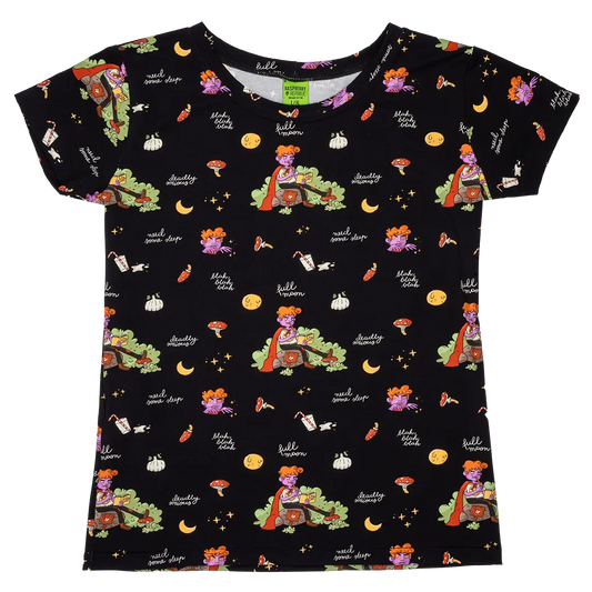 Colorful women's short-sleeved T-shirt - Moonstruck