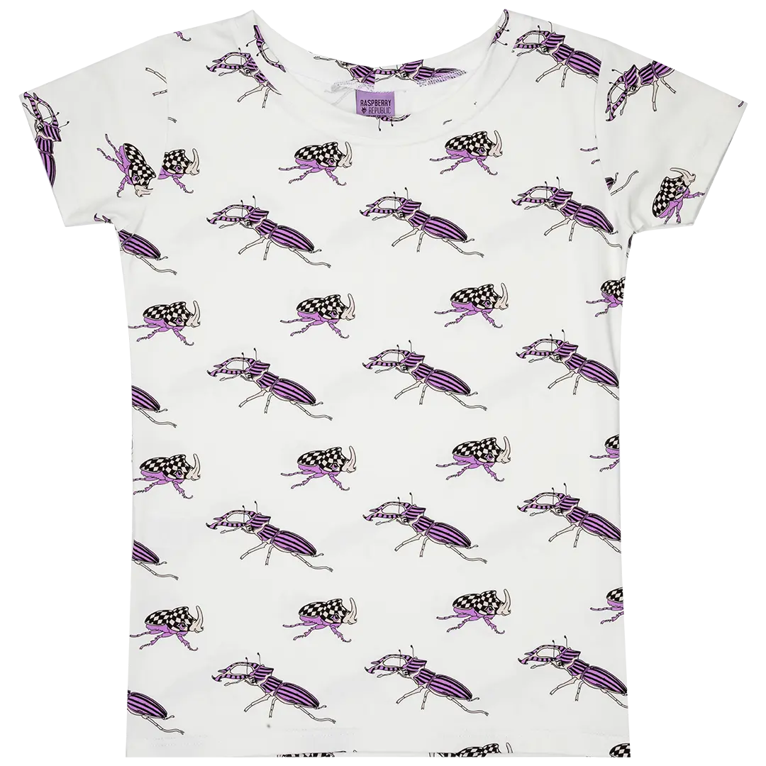 Colorful women's short-sleeved T-shirt - Beetle Bug