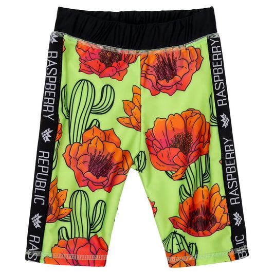 Girls UV50+ swimming shorts - Prickly Pear