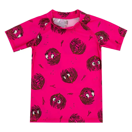 Girls' UV50+ swim top - Tumbleweed Pink
