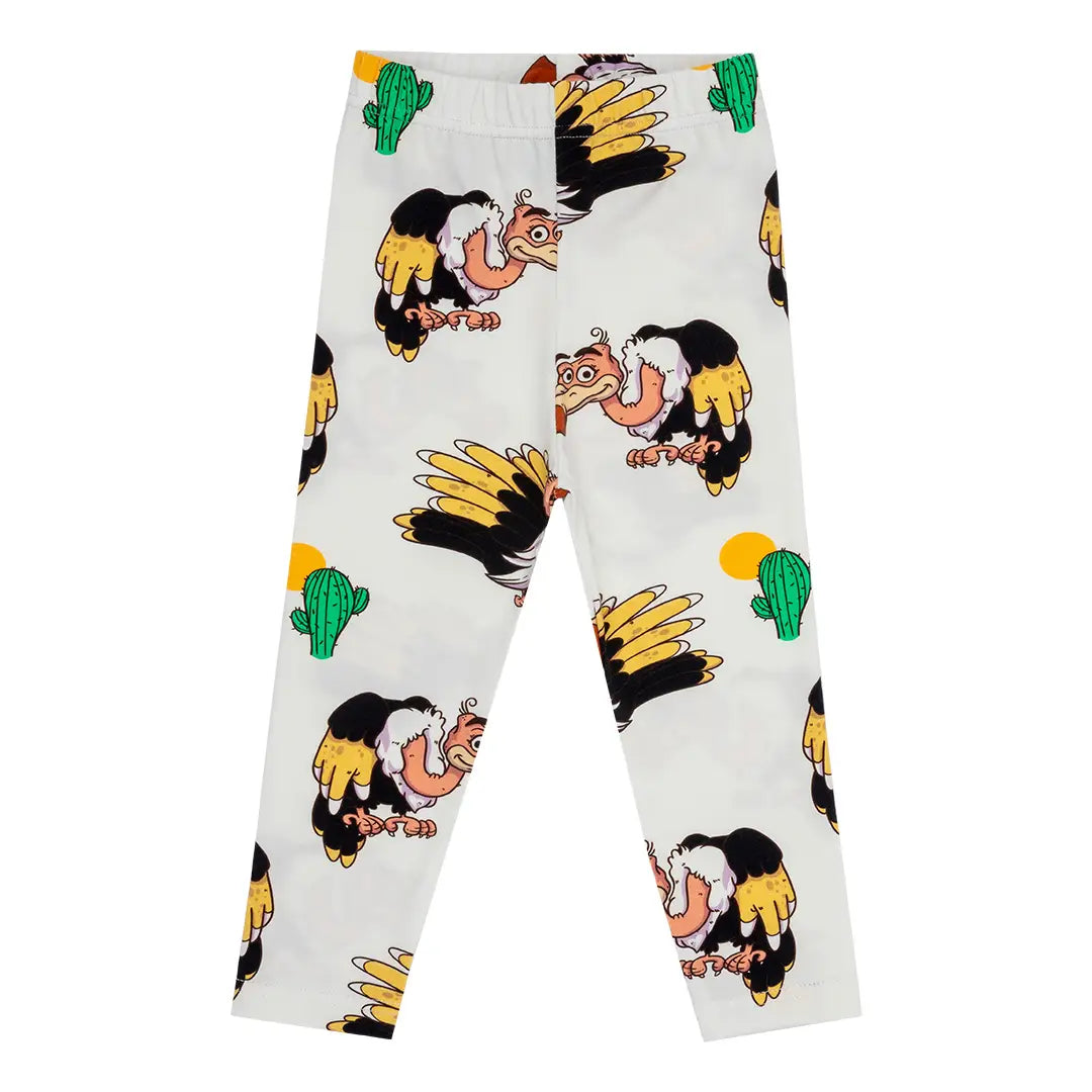 Children's Leggings - Desert Vulture White