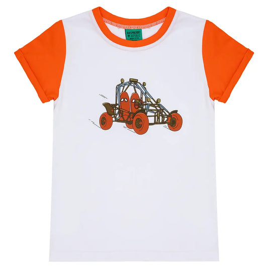 Children's Short Sleeve T-Shirt - Baja Race White