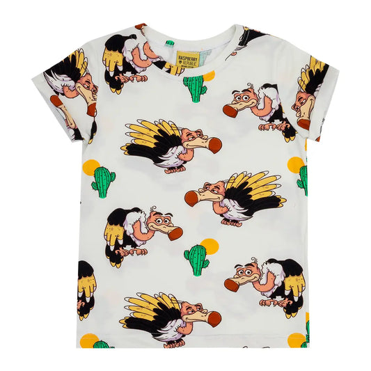 Children's short-sleeved T-shirt - Desert Vulture White