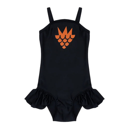 Girls UV50+ Swimsuit - Raspberry Black