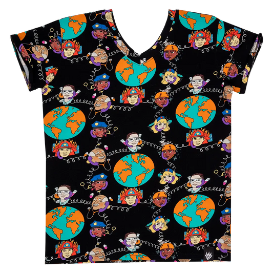 Colorful women's short-sleeved T-shirt - Rescue Teams