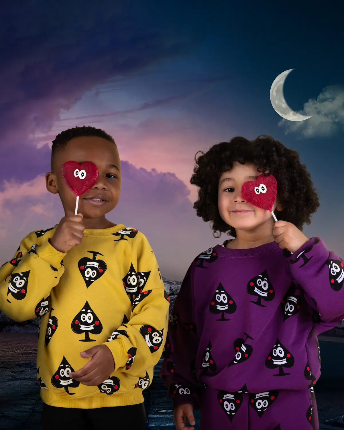 Oversized children's sweatshirt - Ace of Spades Gold