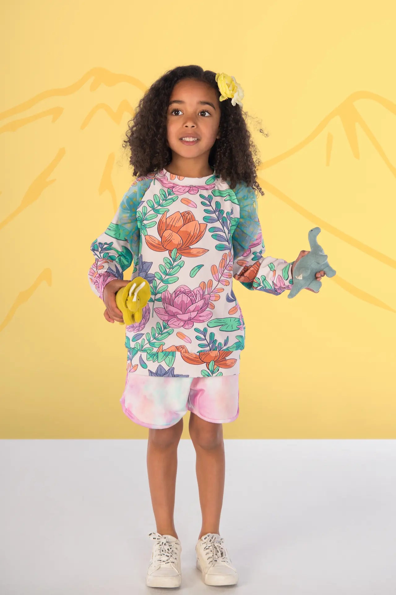 Childrens Sweatshorts - Tie Dye Pink