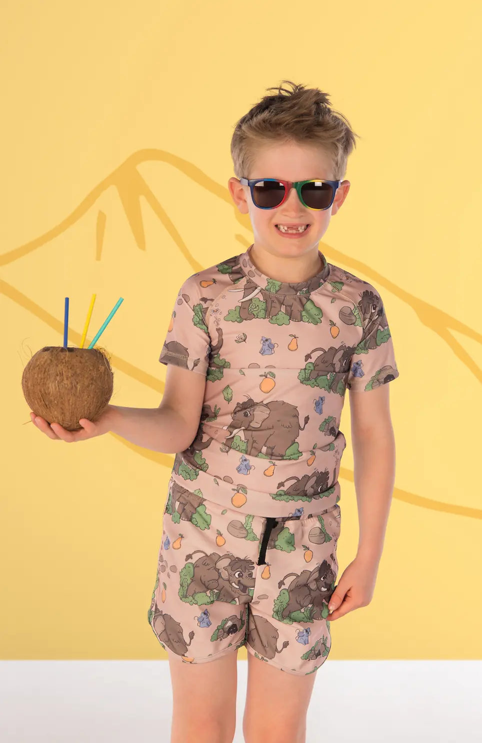 Children's swim top UV50+ - Wooly Mammoth