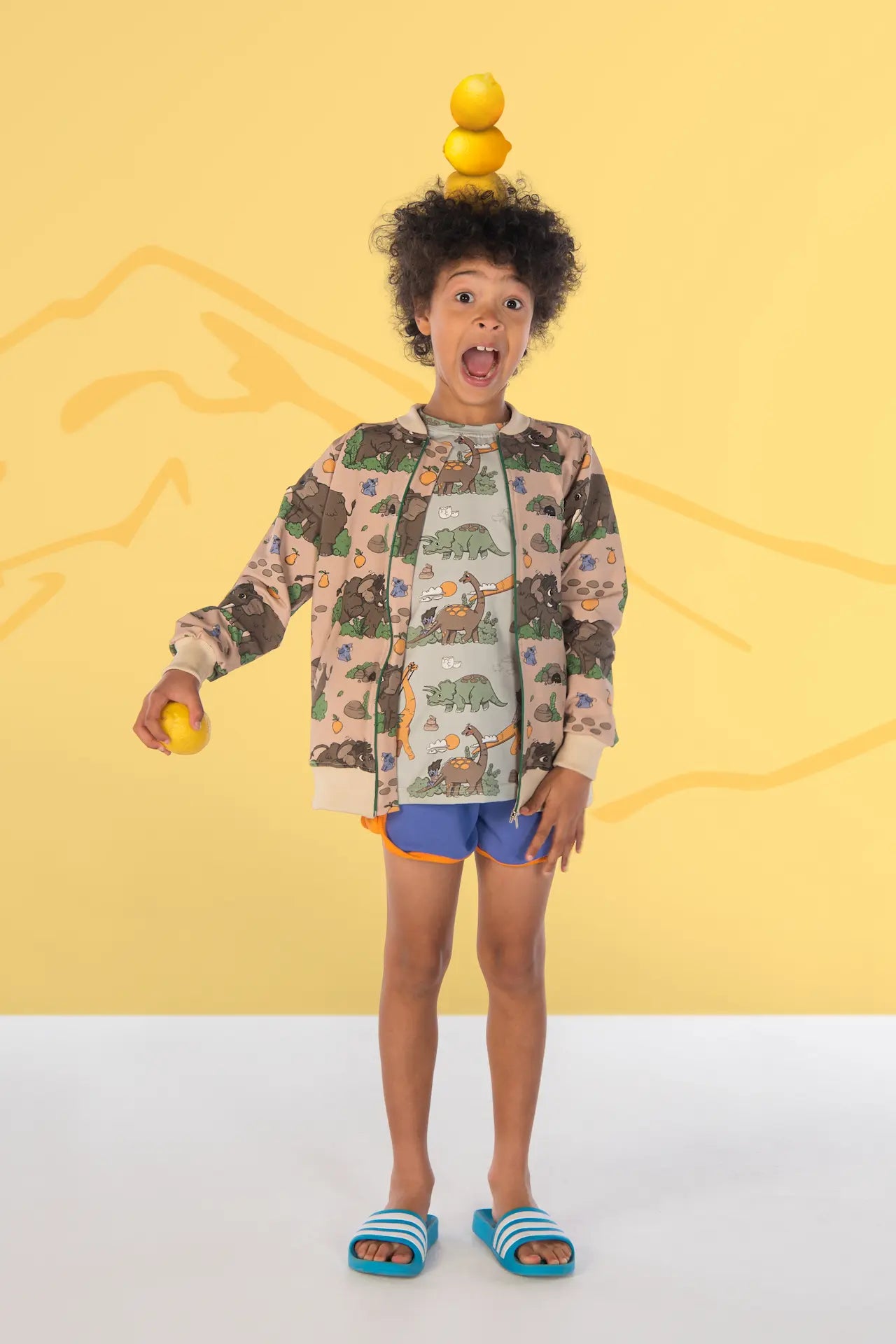 Children's shorts - Wooly Mammoth Purple