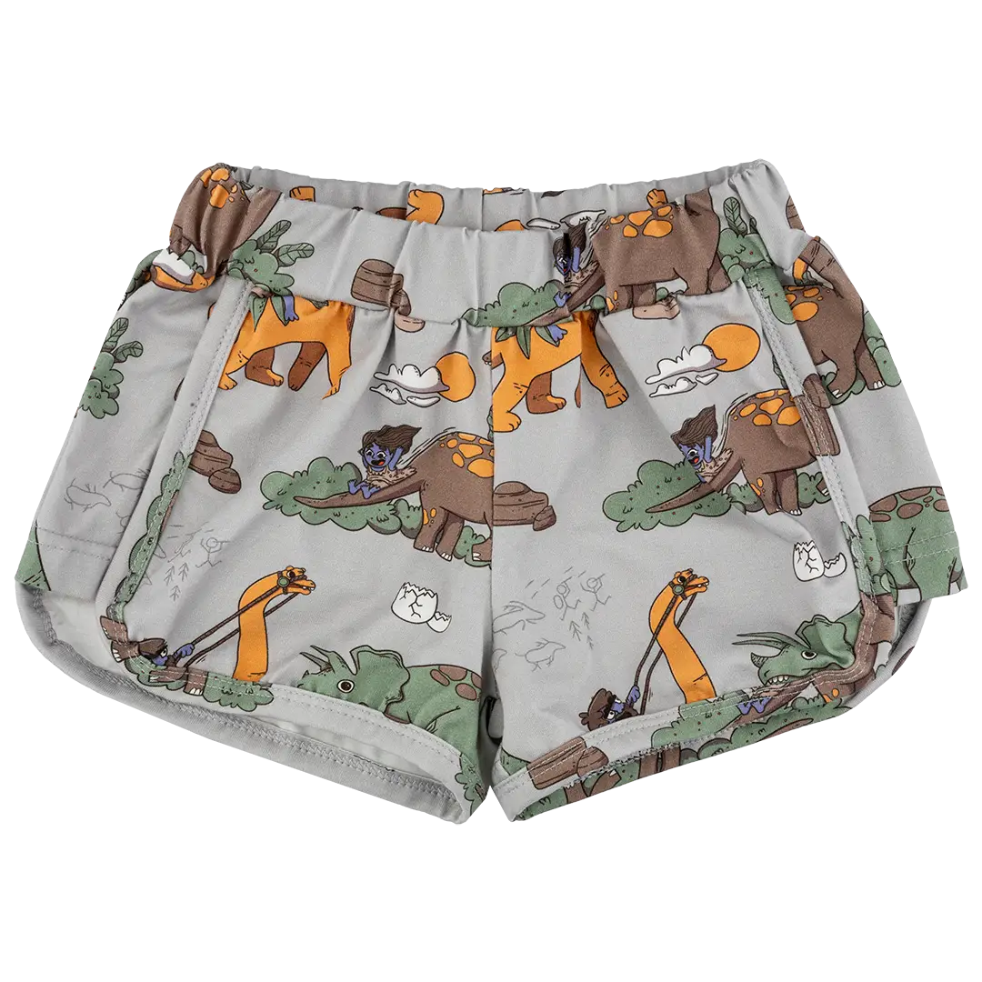 Children's shorts - Dino Riders gray