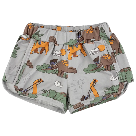 Children's shorts - Dino Riders gray