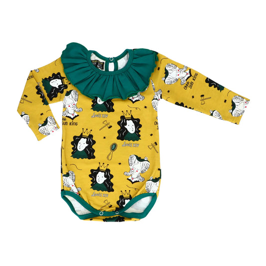 Baby bodysuit with long sleeves and collar - Sacrebleu!
