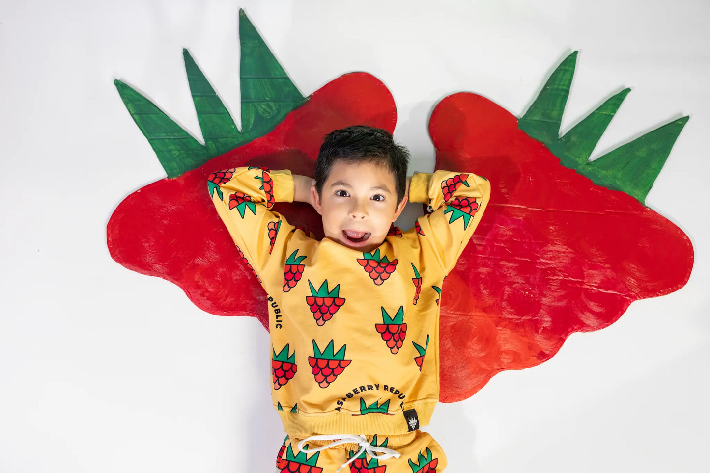 Children's sweatshirt - Raspberry Love Yellow
