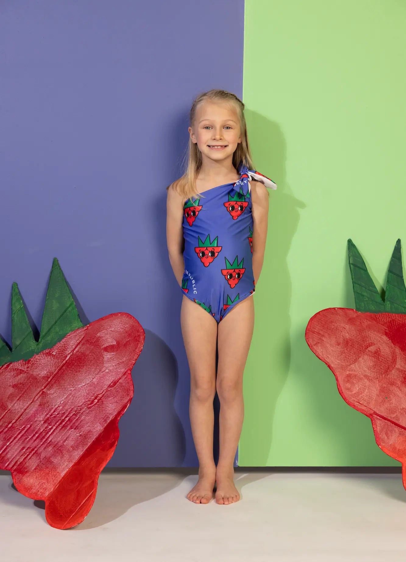 Girls Swimsuit - Raspberry Love Purple UV50+