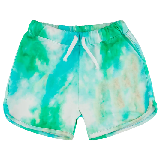 Childrens Sweatshorts - Tie Dye Green