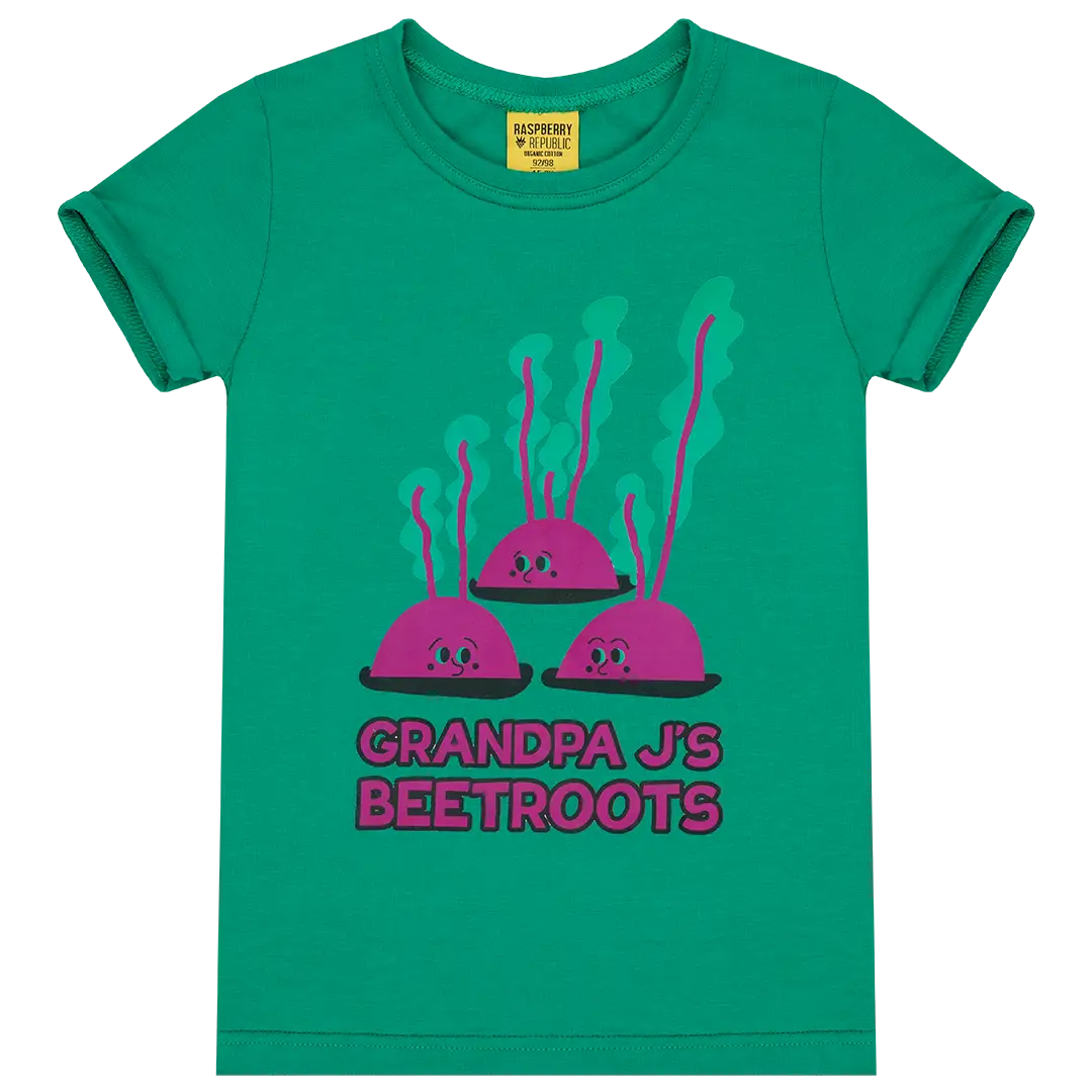 Children's short-sleeved T-shirt - Beetroot Green