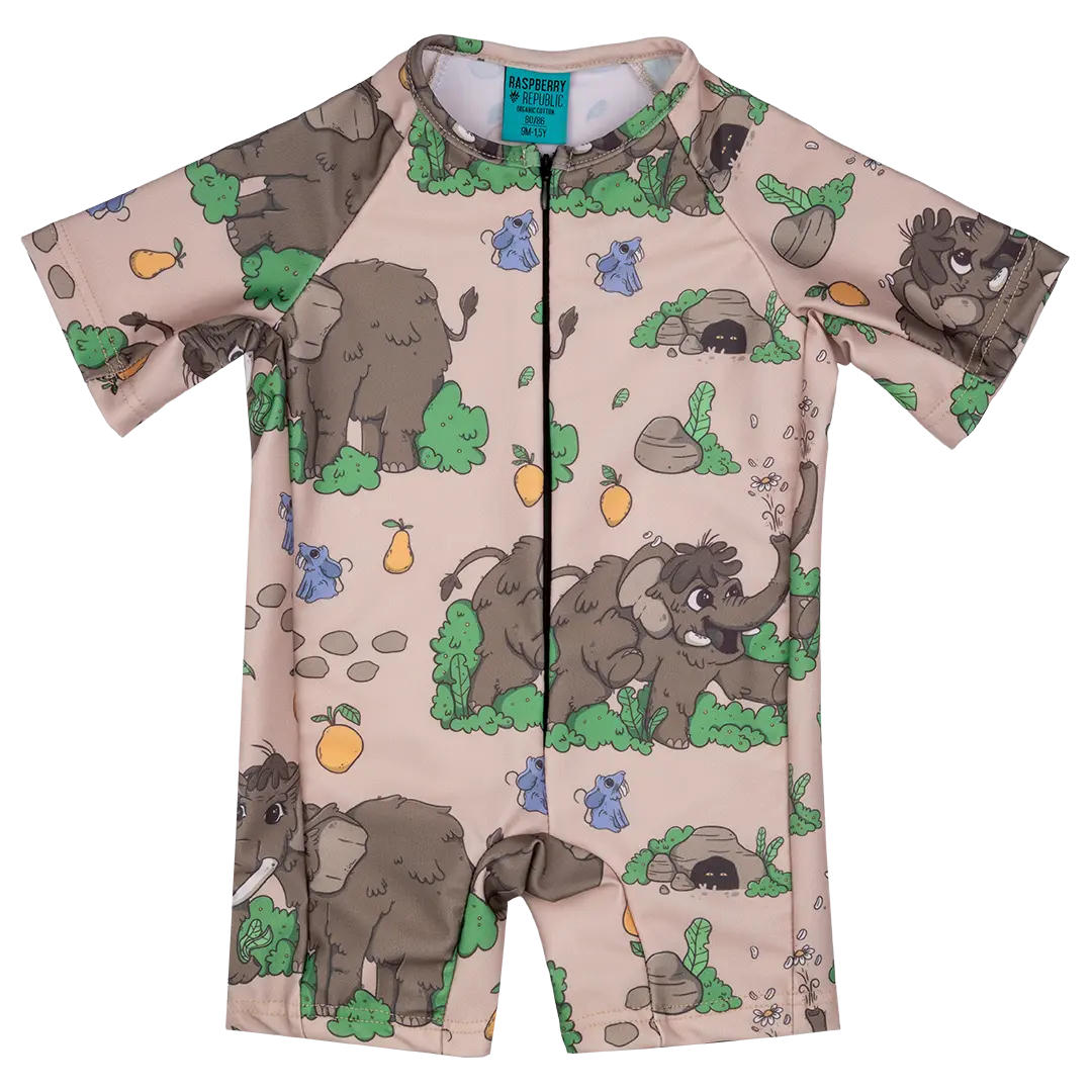 Children's Unisex UV50+  Coverall Swimsuit - Wooly Mammoth
