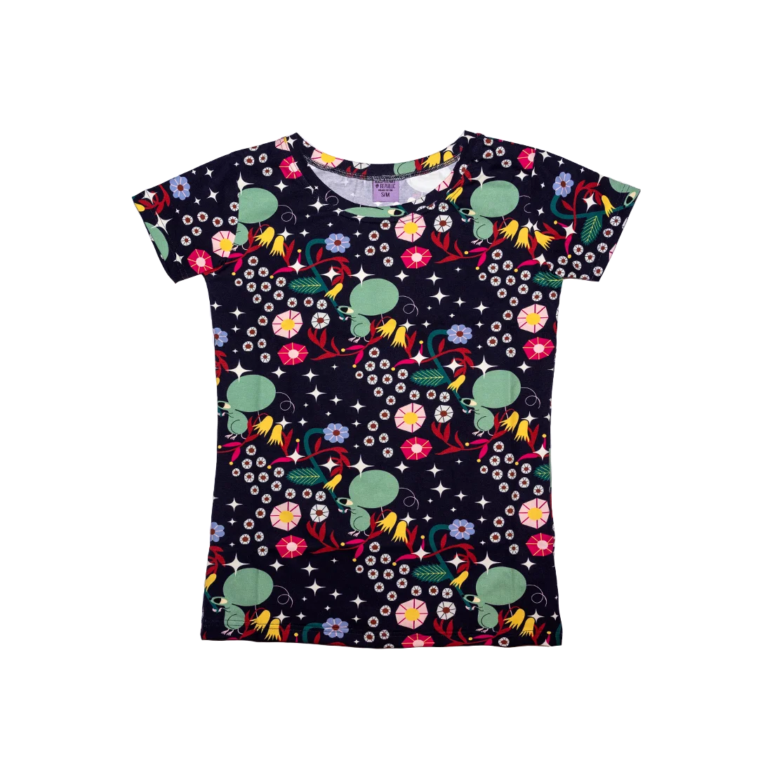 Kolorowa koszulka damska z krótkim rękawem - Mysie Sprawy